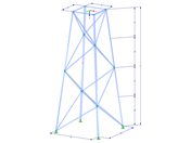 Model 002084 | TSR014-b | Lattice Tower with Parameters