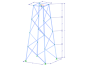 Model 002089 | TSR012-a | Lattice Tower with Parameters
