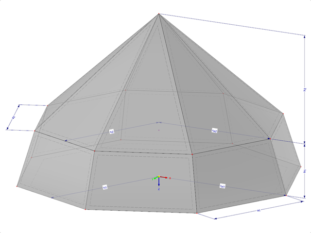 Model 002212 | SLD043 | Input via Length of edge, Circumscribed circle radius or Inscribed circle radius. with Parameters