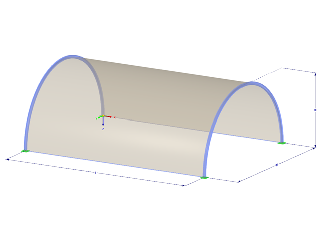 Model 002409 | TMS002 | Tensile Membrane Structure with Parameters