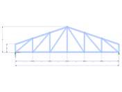 Model 002493 | FT451 | Double Pitched Truss with Parameters