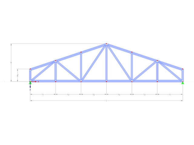 Model 002494 | FT452-b | Double Pitched Truss