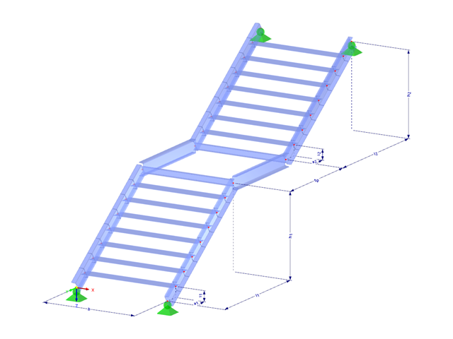 Model 002998 | STS002 | Stairs with Parameters