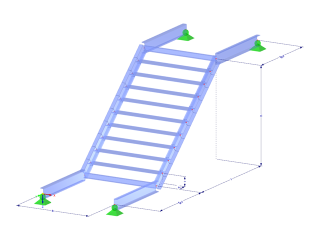 Model 003073 | STS001-d | Stairs with Parameters