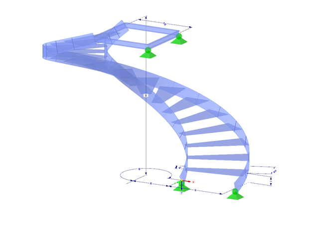 Model 003092 | STS020-crv-b | Stairs with Parameters