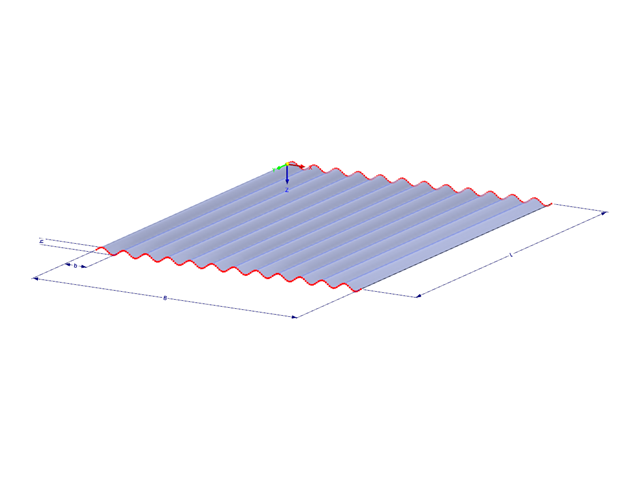 Model 003218 | CSH002s | Corrugated Sheet with Parameters