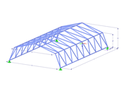 Model 003581 | TSF001-a | Truss System for Folded Surface with Parameters