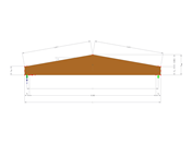 Model 003617 | GLB-MS301 | Glued Laminated Beam | Double Tapered | Symmetric with Parameters