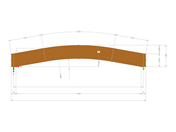 Model 003619 | GLB-MS401 | Glued-Laminated Beam | Curved | Constant Height | Symmetric with Parameters