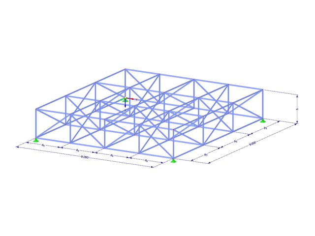 Model 003626 | SPT001 | Space Truss with Parameters