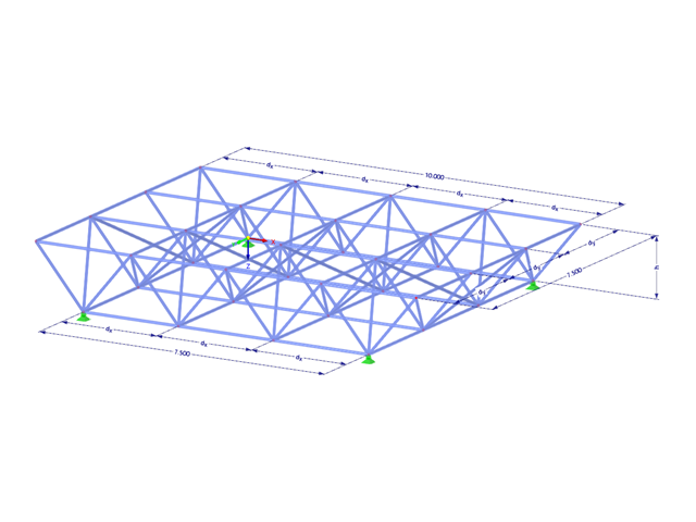 Model 003636 | SPT006 | Space Truss with Parameters