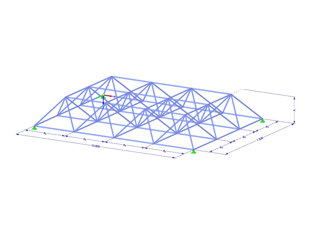 Model 003638 | SPT008 | Space Truss with Parameters