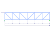 Model 003814 | FT001-a | Pratt Truss | Gravity Loads with Parameters