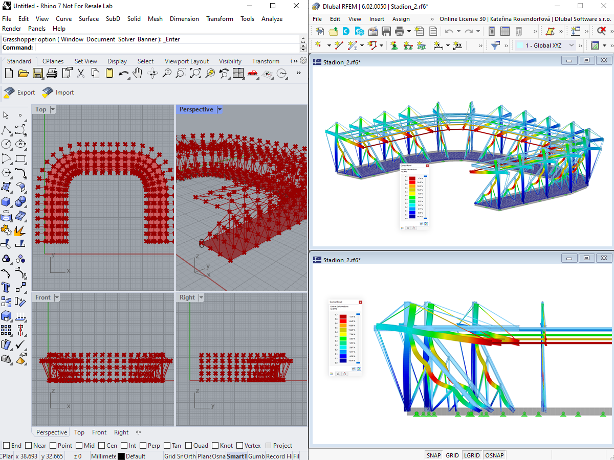 RFEM 6 Interfaces to Rhino