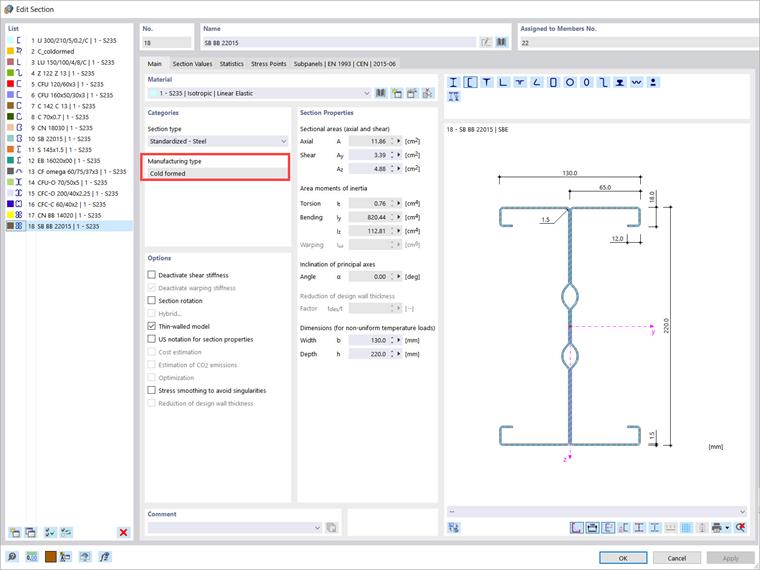 “Cold-Formed” Section Manufacturing Type