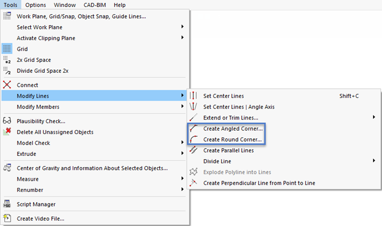 Functions for Adjusting Corners