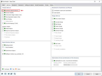 “Nonlinear Material Behavior” Add-on for RFEM 6