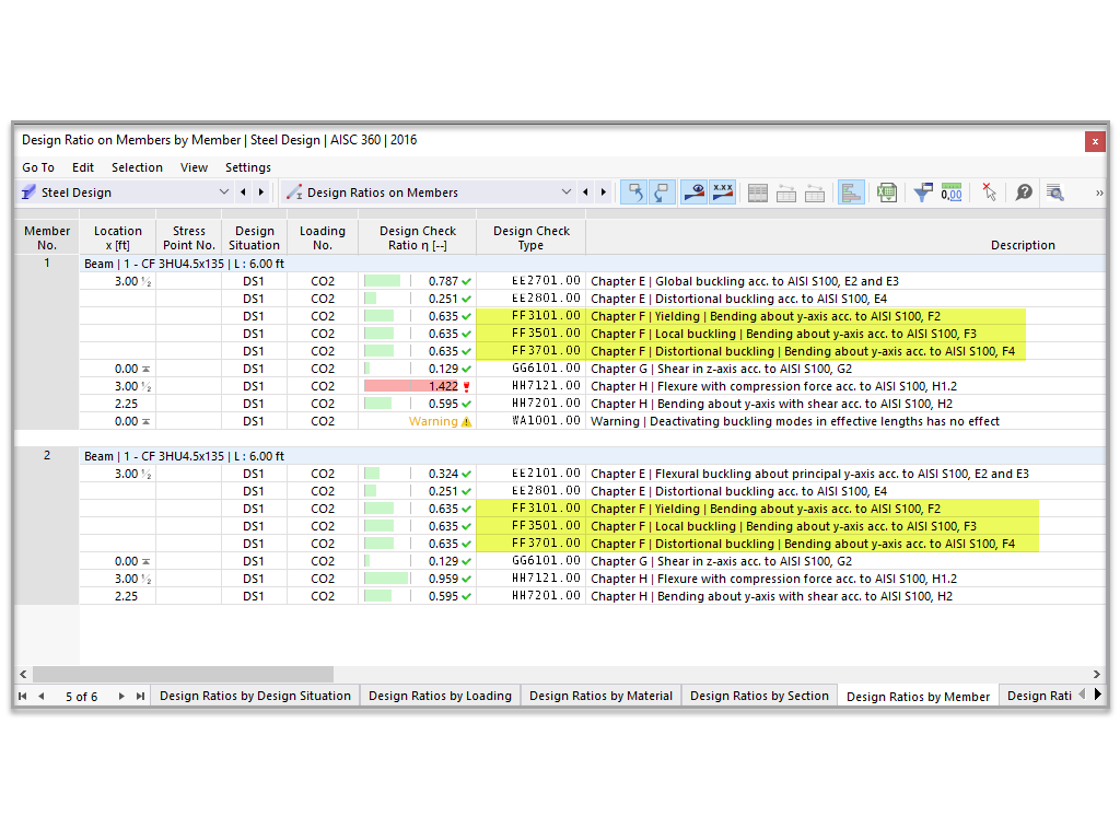 KB 001809 | AISI Cold-Formed Steel Design in RFEM 6