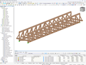 Model of Timber Footbridge in RFEM | © SIDO Madera