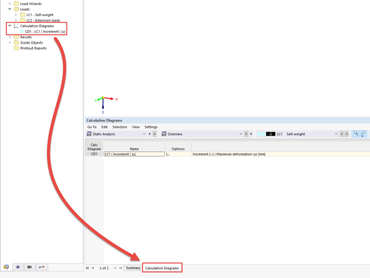 FAQ 005353 | How can I open calculation diagrams in RFEM 6 or RSTAB 9 after a successful calculation?