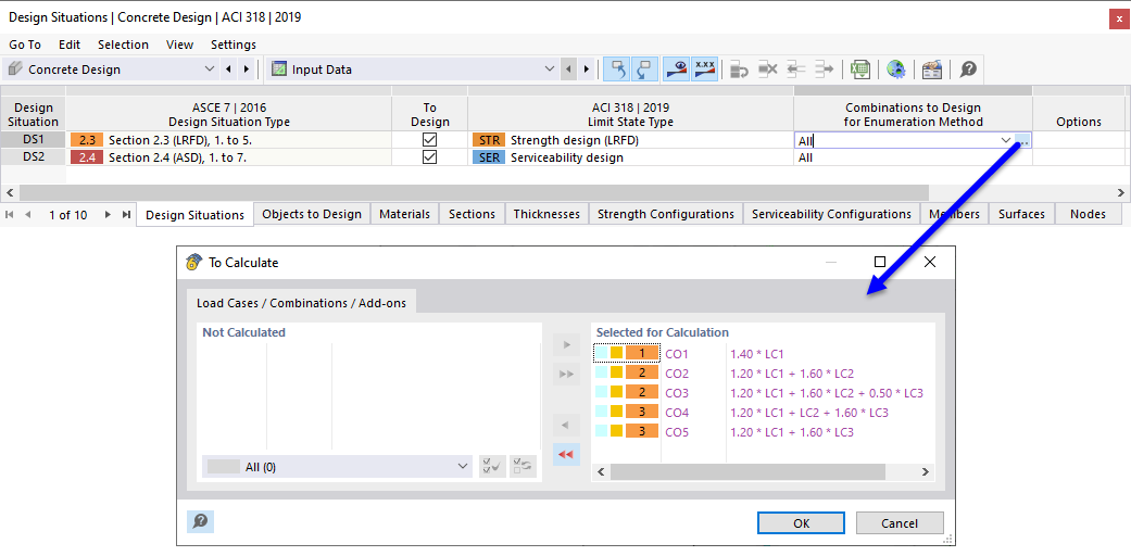 Selecting Combinations for Design