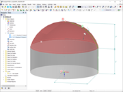 Boundary Line and Axis of Rotation to Create the Dome