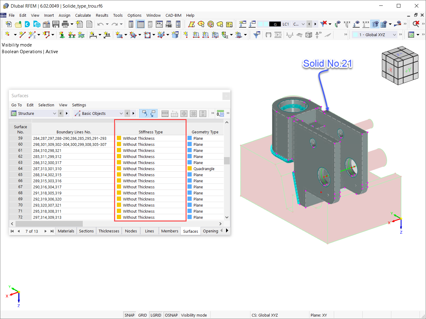 Surfaces with Stiffness Type “Without Thickness”