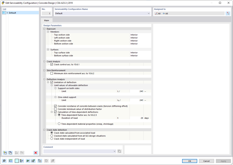 Editing Serviceability Configuration