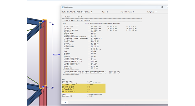 Dialog Box "Object Information"