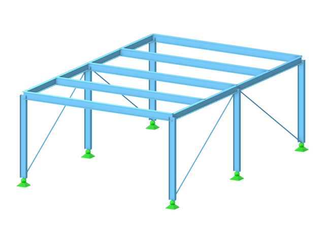 Model 004060 | Flat Roof Hall Made of Steel