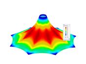 Membrane Structure After Form-Finding in RFEM (Aluminum) 
