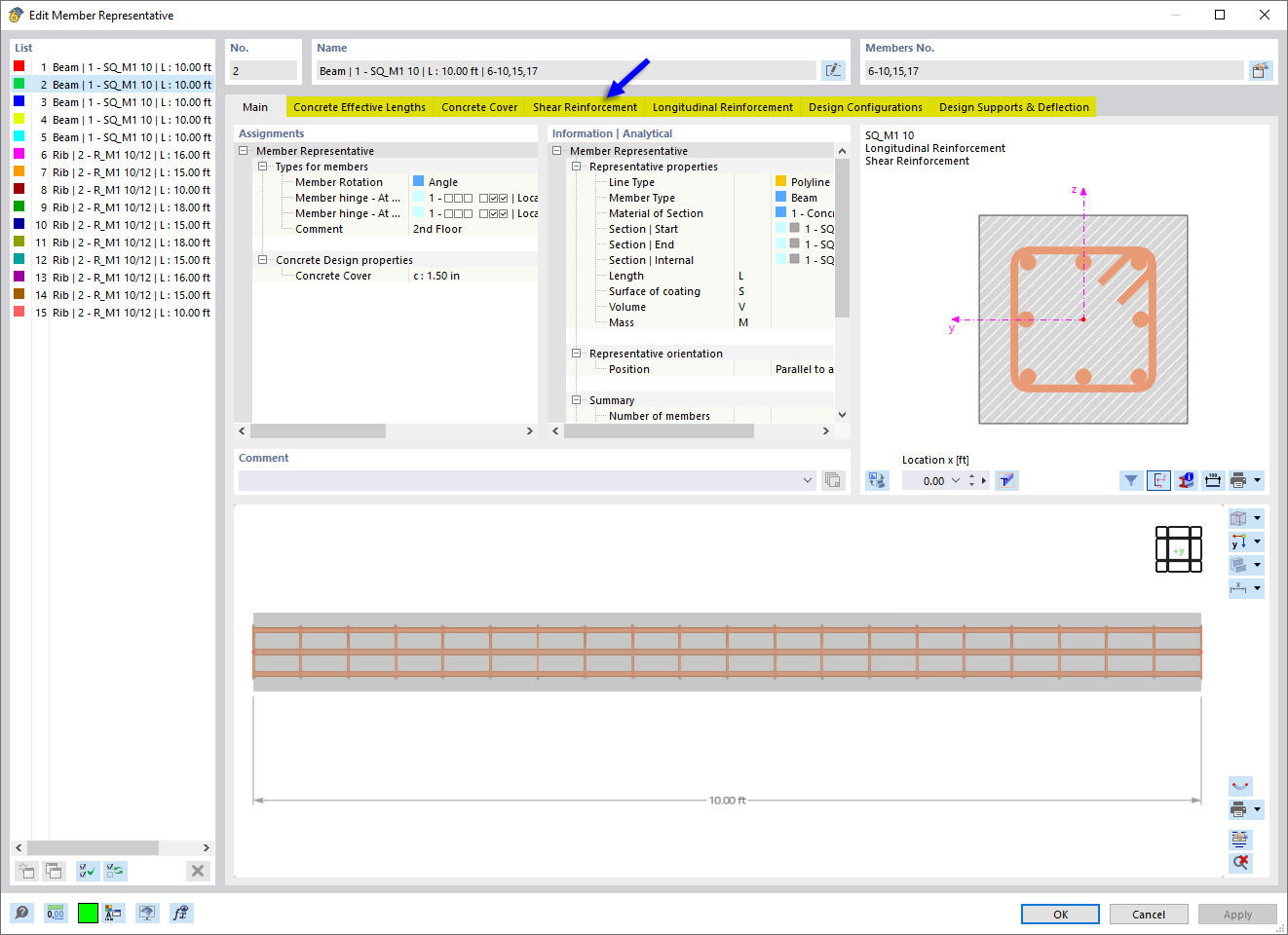 Dialogue Box "Edit Member Representative"