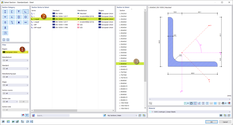 Cross-Section of Crossing