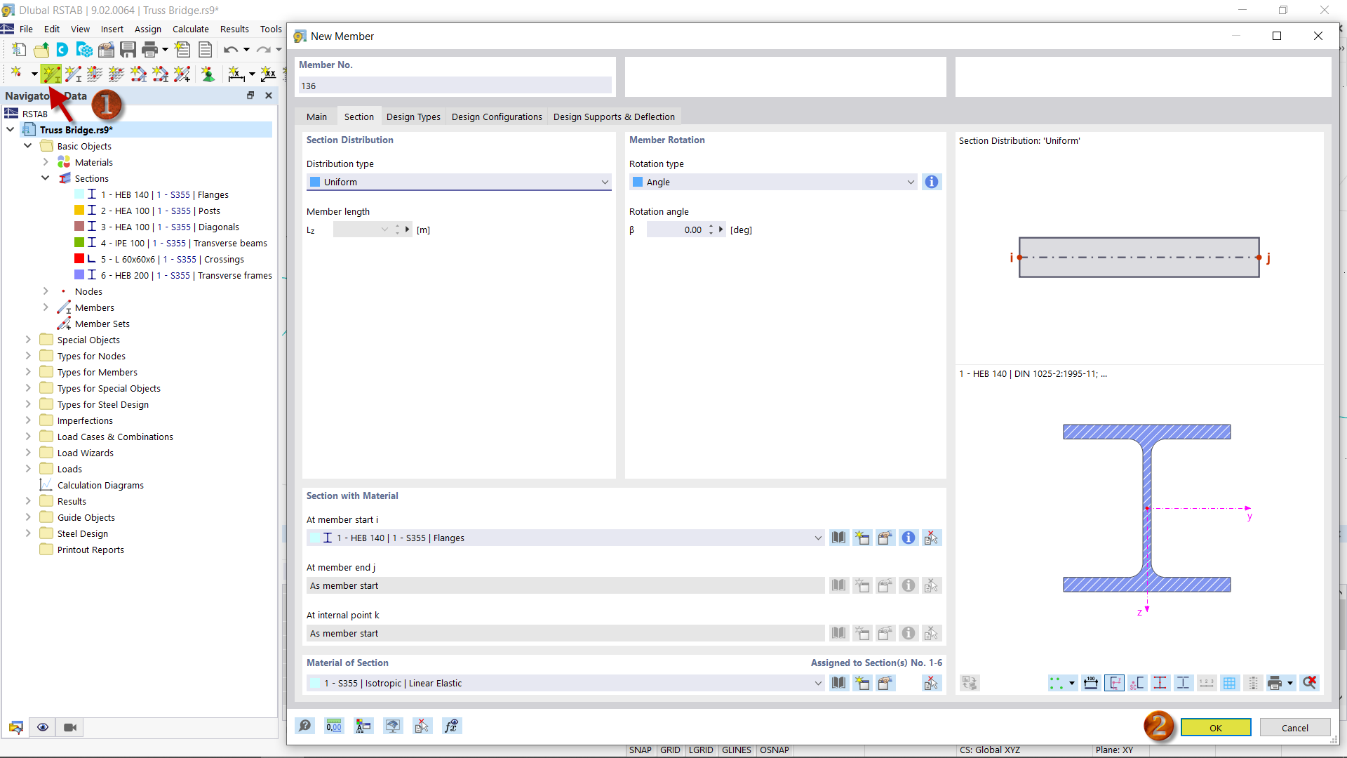 Dialog Box "New Member"