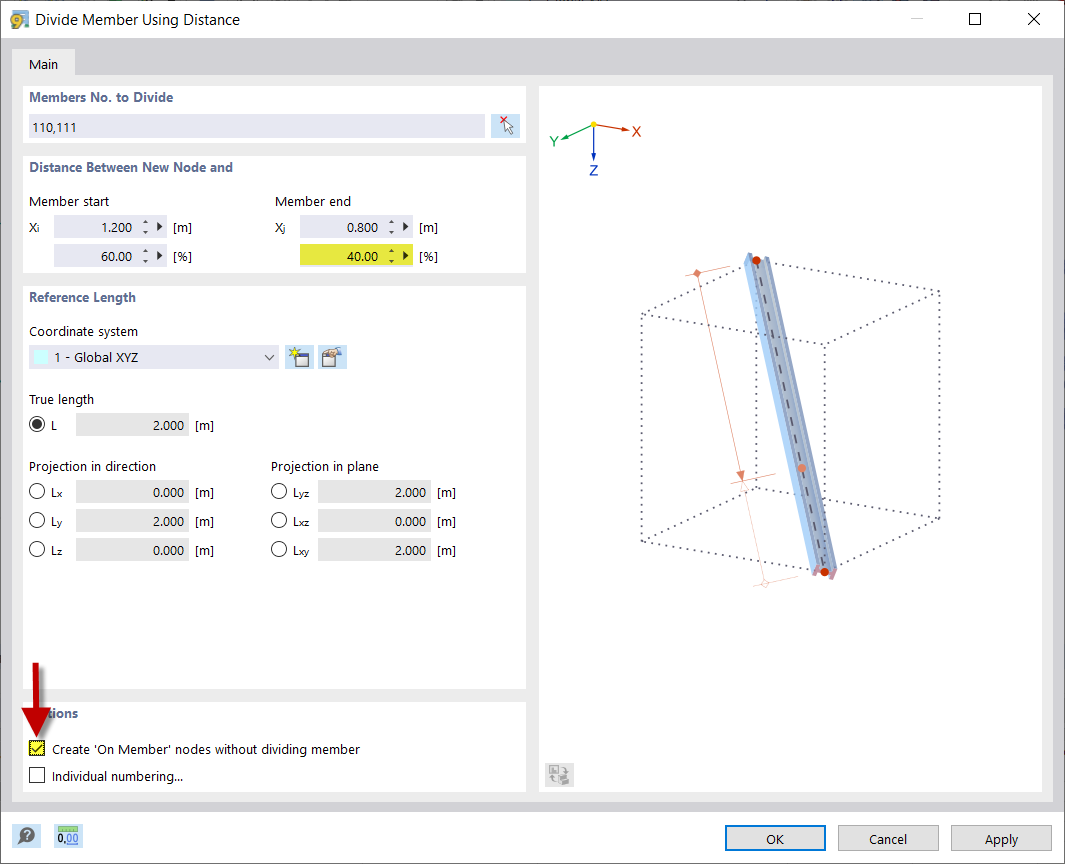 Creating Nodes on Transverse Frames