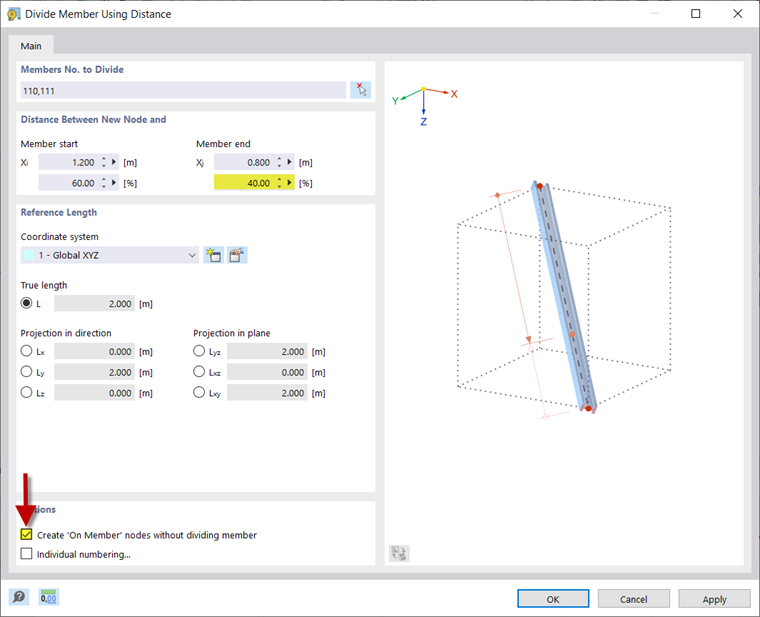 Creating Nodes on Transverse Frames