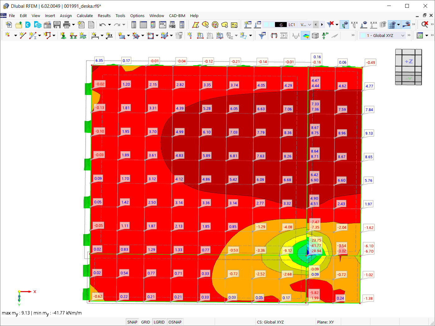 Results Evaluation in RFEM 6 Result Smoothing