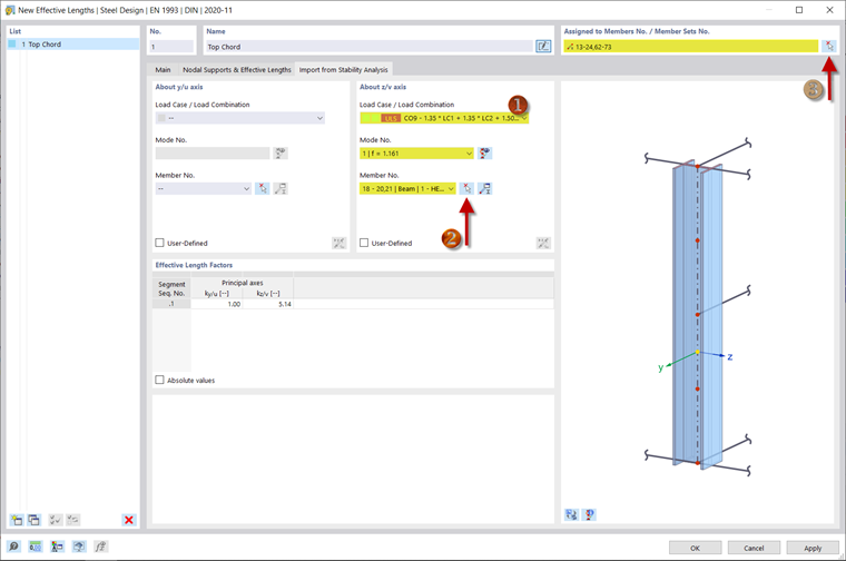 Importing Effective Length from Stability Analysis