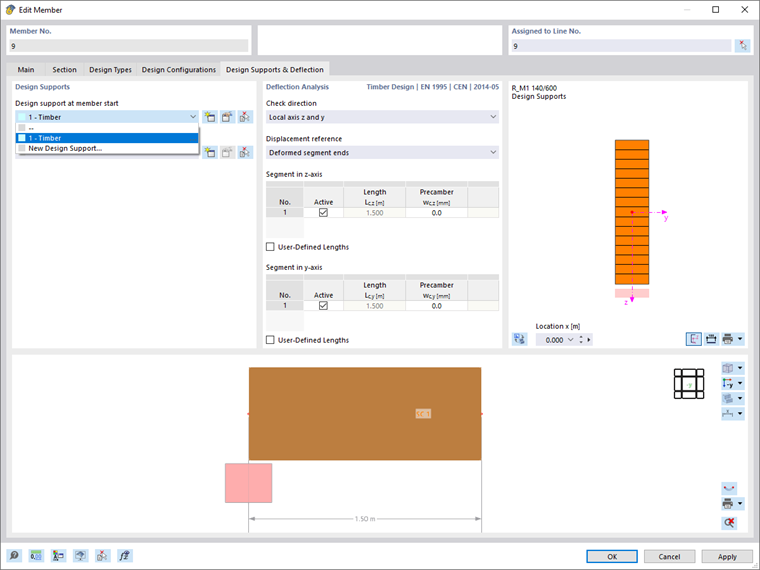 Assigning Design Supports to Cantilever