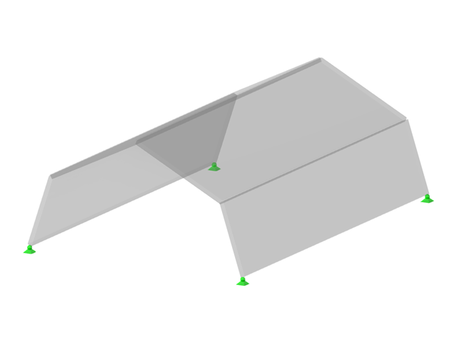 Model 000543 | FPL050 | Pentagonal Shape Concrete Roof
