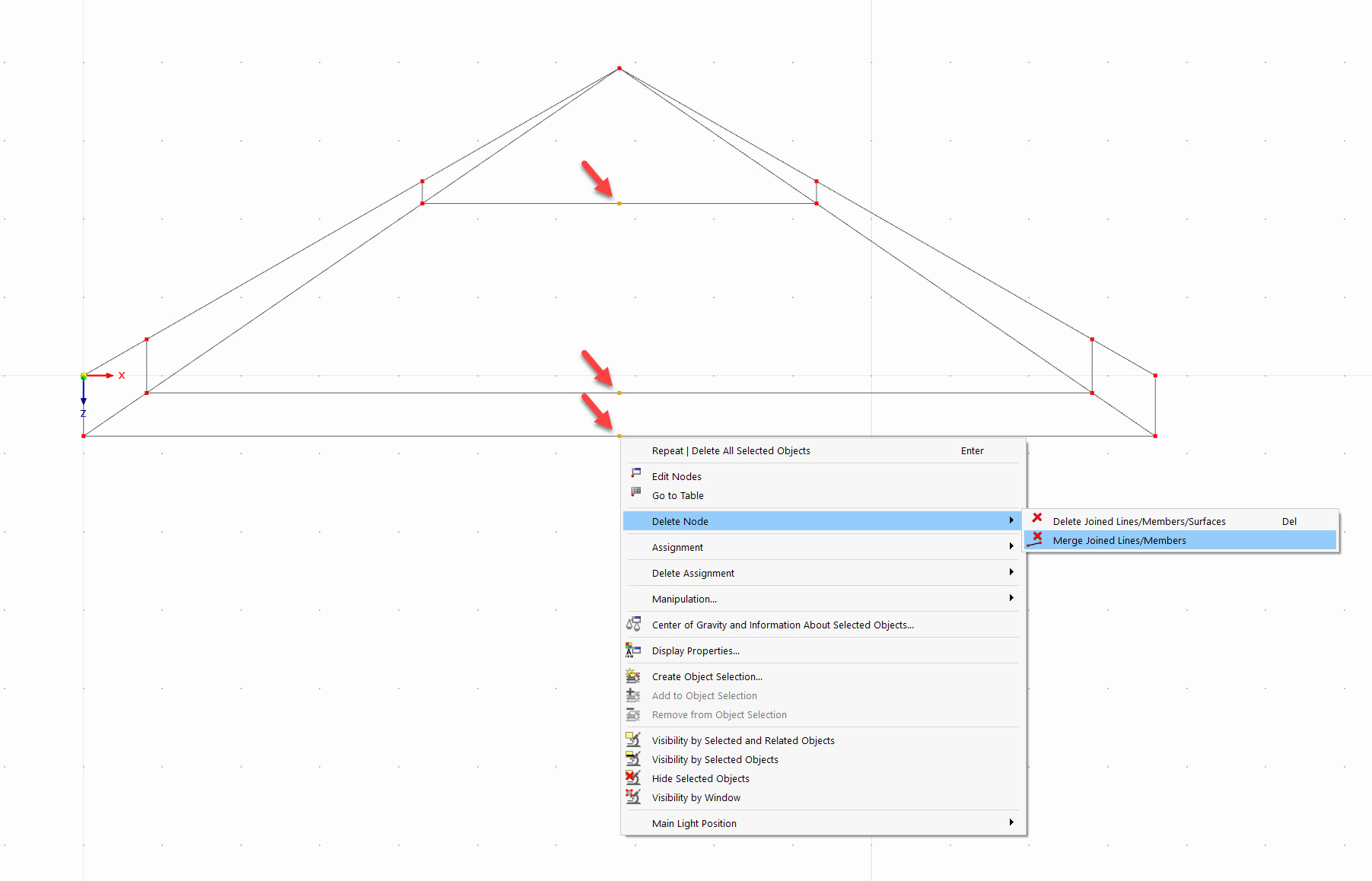 Deleting Nodes and Merging Connected Lines