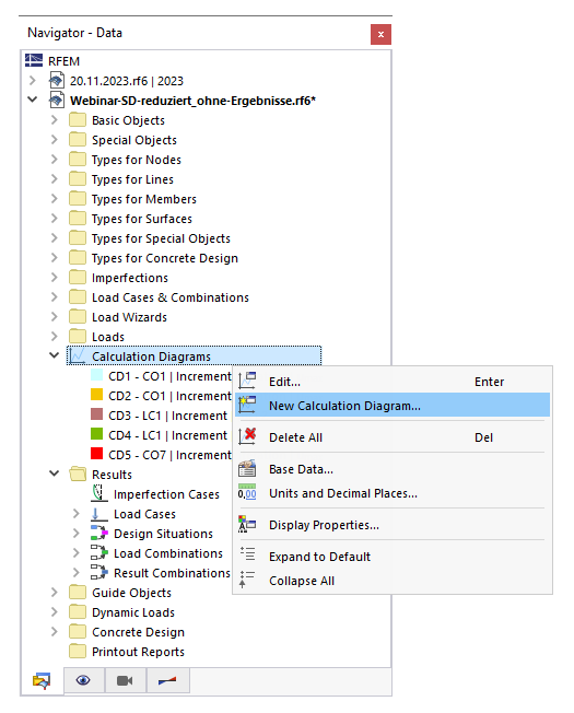 Navigator Category "Calculation Diagrams"