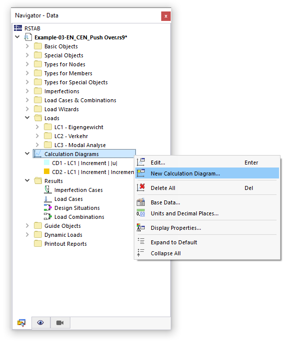Navigator Category "Calculation Diagrams"