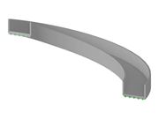 Model 003954 | STC022 | Semi-elliptical Single-Flight Staircase