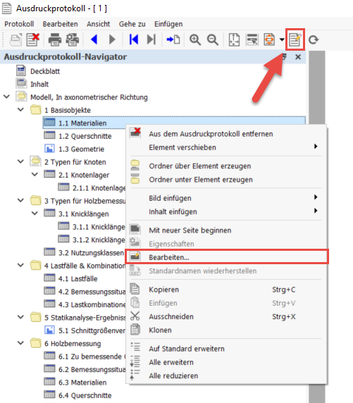 Opening Printout Report Manager