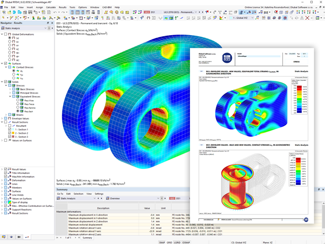 Documentation of Stress Analysis of Surfaces in RFEM 6