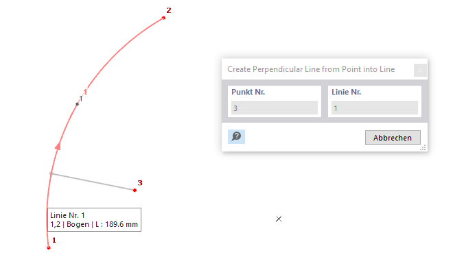 Perpendicular from Point to Line
