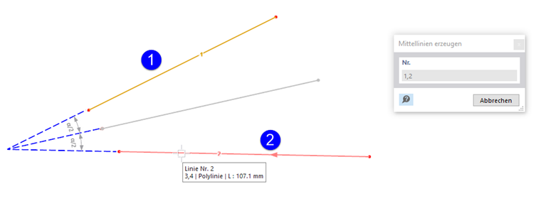 Creating Center Line Between Non-Parallel Lines