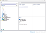 Dialog Box "Table Export Selector"