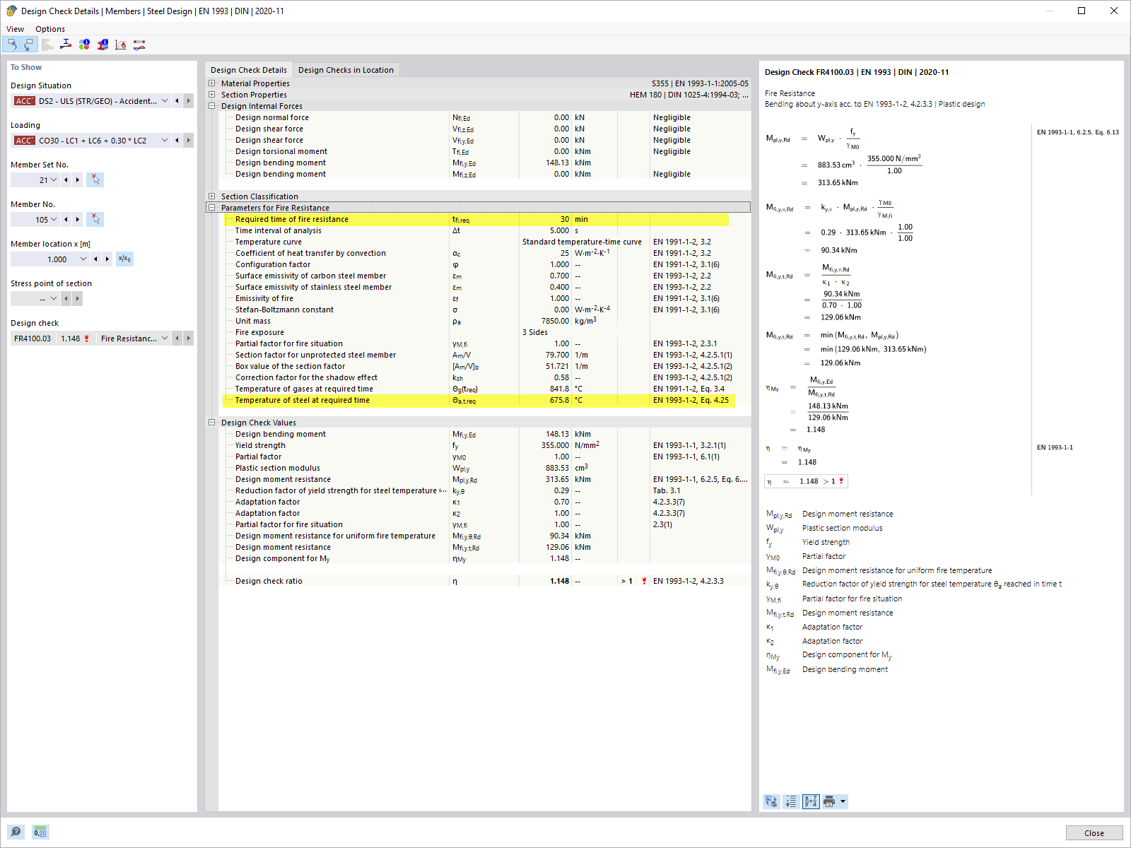 KB 001840 | Fire Resistance Design of Steel Components with Hot-Dip Galvanizing in RFEM 6 / RSTAB 9